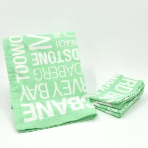 Customized Cotton Blend Kitchen Towels Digital Printing Soft Touch Ideal for Tea Towels Kitchen Utensils Fresh Green Dish Cloth