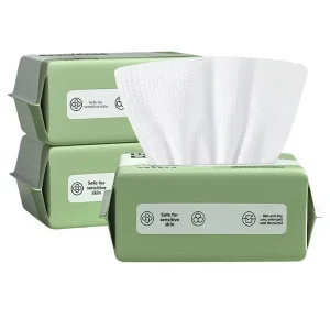 Customized Disposable Plain Face Towel Removable Thickened Pearl Pattern Wet Dry Cotton Soft Plain Weave Makeup
