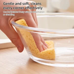 Customized Eco-Friendly Non-Stick Oil Wood Pulp Cotton Sponge Dishwashing Block Scouring Pads