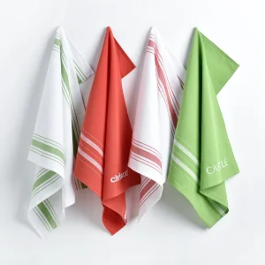 Customized Embroidered Logo 100% Cotton Woven Soft Absorbent Cleaning Hand Tea Towels Dish Towels for Kitchen