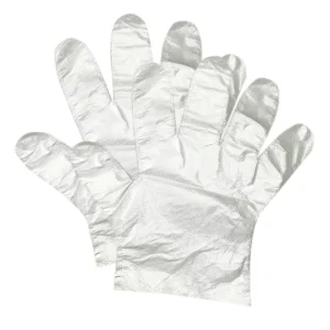 Customized Logo Medium Size Summer Winter Plastic Hand Gloves HDPE Food Grade Disposable for Cleaning Natural Color