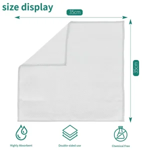 Customized Microfiber Jacquard Glass Cleaning Towel Soft Reusable Kitchen Dish Cloth Absorbent Lint Free
