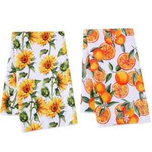 Customized Microfiber Kitchen Towel Woven with Digital Printing Quick Drying Easy Carrying Multifunctional Water Absorption