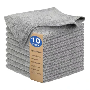 Customized Packaging Multiple Colors 80% Polyester 20% Polyamide 300gsm Microfiber Cloth Warp Knitted Terry Cloth Cleaning