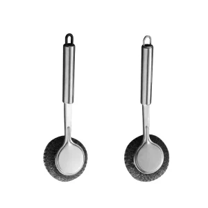Customized Stainless Steel Cleaning Dish Pot Brush Tool Direct Sale Household Cleaning Accessories for Car Use