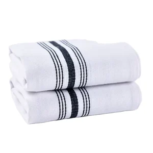 Customized Woven Eco Friendly Breathable Stripes Kitchen Tea Towels Cotton Water absorbent Quick drying