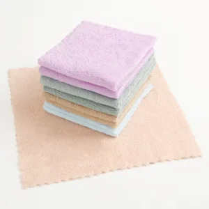 Customized Woven Square Microfiber Cleaning Hand Towel Opp Bag Kitchen Solid Color Quick-dry Towels