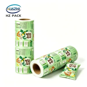 Cute Food grade Metallized Material Fruit and Vegetable Cookies Packaging Film for Biscuit Packaging Film Roll Baby Food Sachet