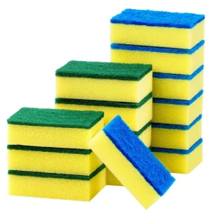 DS4373 High Density Sponges Scouring Pads Dish Washing Sponge for Household Bathroom Dish Scrubber Kitchen Cleaning Sponge Pack