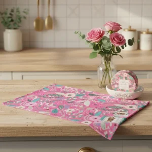 Decorative Printed Microfiber Kitchen Towels Multi-Purpose for Cooking Baking Serving Quick Dry Super Absorbent