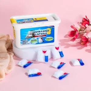 Deep Clean Water Soluble Dishwasher Pods Detergent Capsules Eco Friendly Disposable Gel Dishwashing Tablets