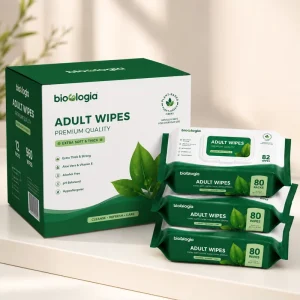 Deodorizing Men’s Shower Wipes Disposable Cleansing Wipes for Incontinence