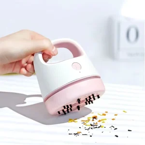 Desktop Vacuum Cleaner Portable Smart Desk Vacuum Cleaner Pink Small USB Electric Mini Desktop Vacuum Cleaner for Office Desk