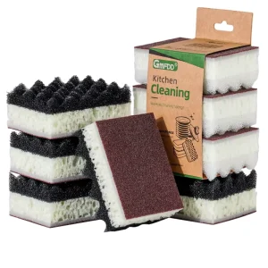 Diamond Sand Wave Loofah Sponge Wipe Honeycomb Sponge Strong Cleaning Power Kitchen Cleaning Scrubber Scouring Pad