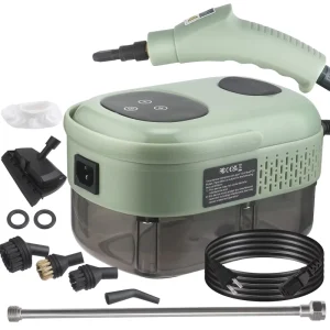 Digital Display Portable Handheld Steam Cleaner High Temperature Pressurized Steam Cleaning Machine With Brush Heads Kitchen Car