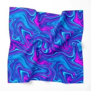 Digital Marble Fluid Tea Towel High Saturation Cotton Kitchen Towel for Modern Kitchen