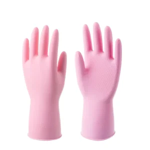 Dip Flocklined Household Thin Work Kitchen Cleaning Dish Washing Latex Rubber Gloves