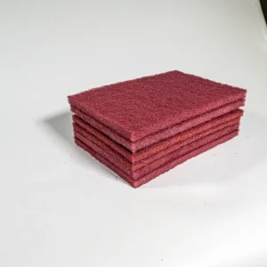 Direct Factory Composite Material Cleaning Sponge Red 100% Nylon Industry Use Polishing Scouring Pad