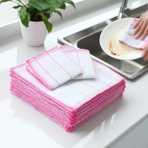 Dish Cloths 5 Layer Household Cleaning Cloth Soft Absorbent Dish Towel Dry and Wet Dishcloth Kitchen Towel