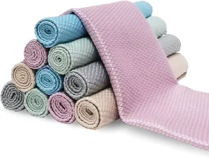 Dish Glass Drying Towels Multi-purpose Bulk Order for Home Car Miracle Cleaning Cloth Strong Decontamination Fish Scale Cloth