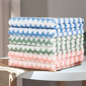 Dish Towels Super Soft and Absorbent Coral Velvet Dish Towels Nonstick Oil Fast Drying Kitchen Cleaning Cloths