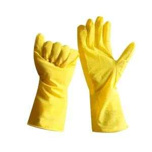 Dish Washing Latex Household Gloves Rubber Kitchen Cleaning Gloves Yellow Rubber Gloves