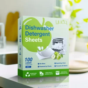 Dishwasher Cleaner Deodorizer Tablets 100 Pack Deep Cleaning Dishwashing Sheets DishWasher Machine Remover Stain No Residue Odor
