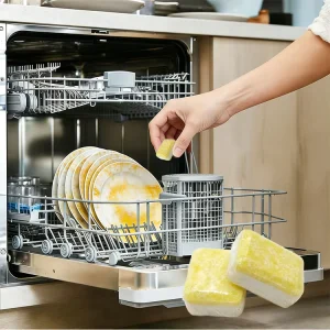 Dishwasher Detergent Pods Fragrance Free Clear Tablets Enzyme Powered for Spotless Residue Free Clean