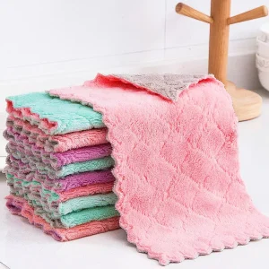 Dishwashing Cloth Thickened Non stick Oil Microfiber Cleaning Towel