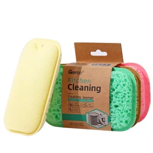 Dishwashing Kitchen Cleaning Magic Sponge Scouring Pad High Foam Porous Seaweed Double sided Sponge