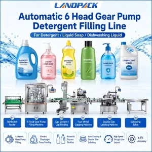 Dishwashing Washing Bleach Toilet Cleaner Liquid Laundry Detergent Filling Line Machine