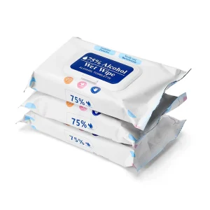 Disposable 75% Alcohol Wipes Sanitizing Tissues for Personal Surface Disinfection