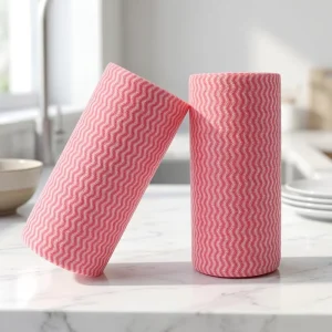 Disposable All-Purpose Eco-Friendly Non-Woven Kitchen Towels Striped Square Colors for Home Use