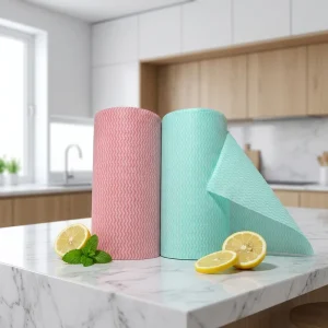 Disposable All Purpose Square Solid Color Kitchen Towels Eco Friendly Non Woven LH Brand Home Cleaning Products