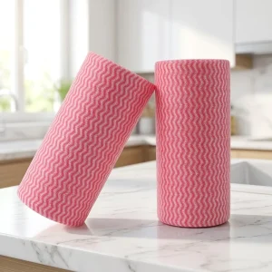 Disposable All-Purpose Striped Kitchen Towels Eco-Friendly Non-Woven for Home Cleaning Solid Square Color