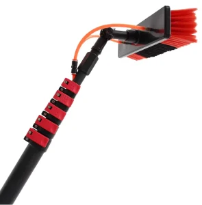 Disposable Aluminum Telescopic Solar Panel Cleaning Brush with Water Fed Pole for High Rise Window PV System