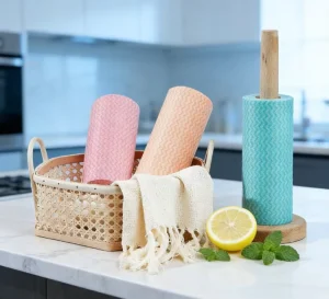 Disposable Cleaning Cloths Wipe Roll Dish Wash Cloths Cleaning Washcloth Towel for Kitchen Bathroom Furniture and Car