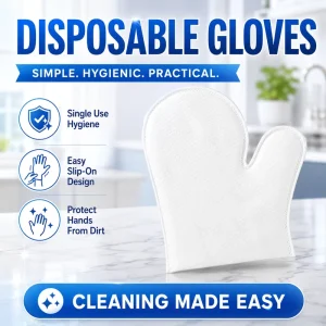 Disposable Cleaning Hand Wipes Gloves Nonwoven Dust Mittens for Furniture Dusting Car Interior and Pet Lint Removal Use