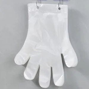 Disposable Clear Plastic Film Gloves PE Custom Color Waterproof Catering Hair Hand Glove for Food Eating Lobster Catering Gloves