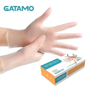 Disposable Clear Vinyl Examination Gloves Anti-Slip Touchscreen Waterproof Customizable Color