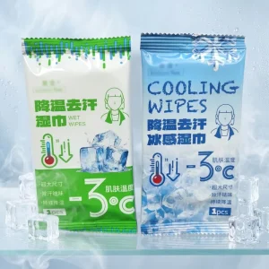 Disposable Cooling Body Wipes Custom Logo Summer Sport Breathable Eco Friendly Refreshing Towel Wipes