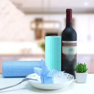 Disposable Dish Nonwoven Fabric Cellulose Polyester Handy Dry Wave Kitchen Cleaning Cloth Wipes