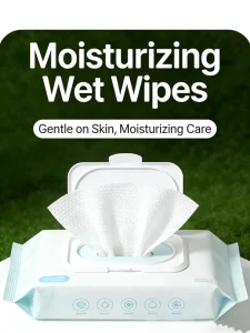 Disposable Eco Friendly Antibacterial Pure Water Wet Wipes Extra Thick Large Size Alcohol Free Gentle Cleansing Household