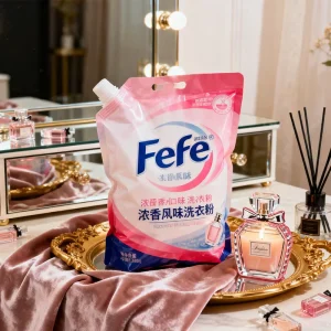 Disposable High Foam Blue Laundry Detergent Strong Perfume Washing Soap Powder for Apparel