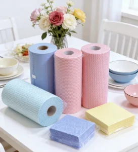 Disposable Kitchen Dish Cloth Hand Towels Home Appliance Use Washable Lightweight Multipurpose Polyester Non-Lint Non-Woven