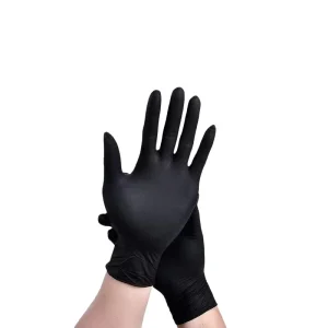 Disposable Nitrile Gloves Comfortable Waterproof Thin Black High Elastic Cotton Flocklined Multi-functional Powder Household