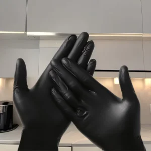 Disposable Nitrile Gloves Food Grade Thickened Kitchen Specific Household Baking Black Durable Waterproof Nitrile Gloves