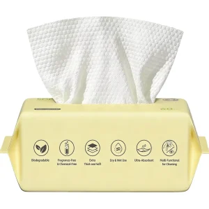 Disposable Nonwoven Facial Towels Ultra-soft Dry & Wet Wipes for Skin Care and Makeup Removal
