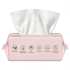 Disposable Nonwoven Hypoallergenic Square Facial Towels Ultra-soft Eco-Friendly Dry Wet Wipes Clean Facial Tissues Skin Care