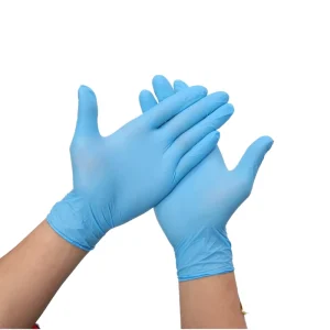 Disposable Powder Free Nitrile Gloves Blue Industrial Grade CE Certified S XL Anti Cut & Chemical Resistant 100pcs Box
